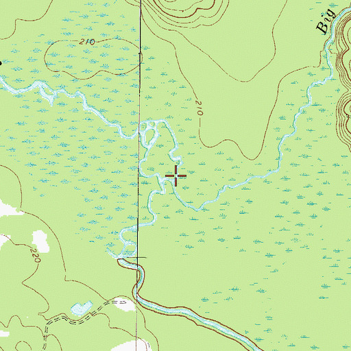 Topographic Map of Big Creek, GA