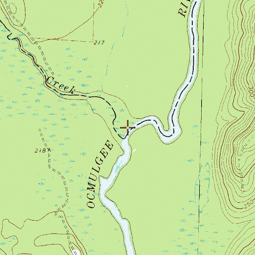 Topographic Map of Big Indian Creek, GA