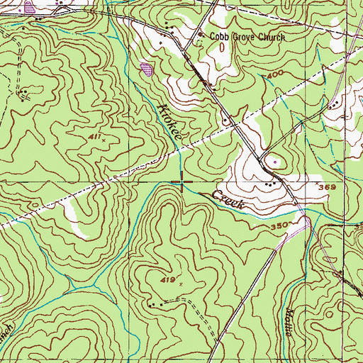 Topographic Map of Black Branch, GA