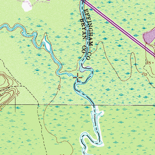 Topographic Map of Black Creek, GA