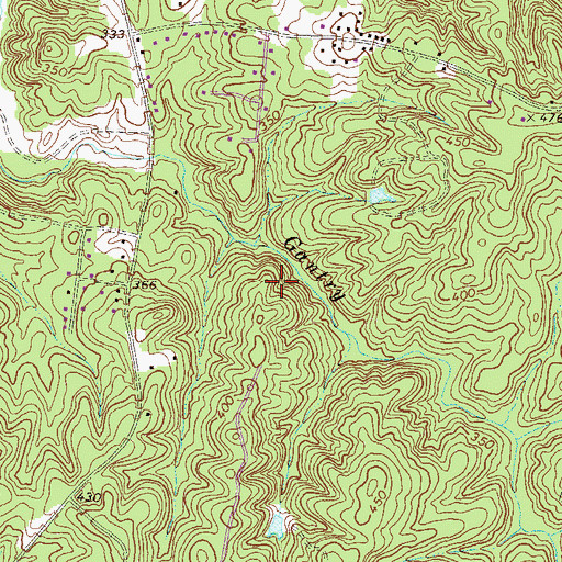 Topographic Map of Black Springs Baptist Church, GA