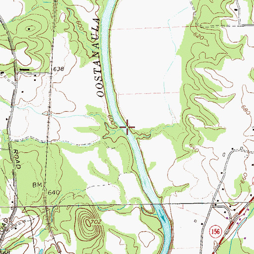 Topographic Map of Blue Spring Branch, GA