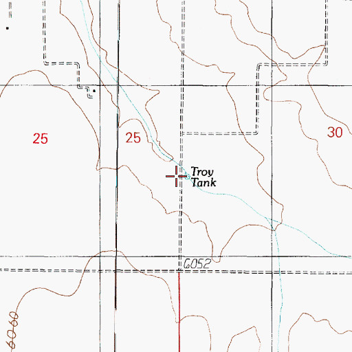 Topographic Map of Troy Tank, AZ