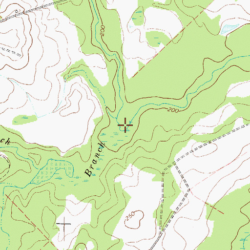 Topographic Map of Boggy Branch, GA