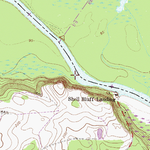 Topographic Map of Boggy Gut Creek, GA