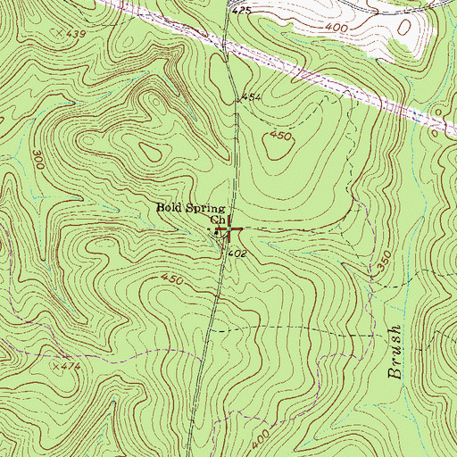 Topographic Map of Bold Spring Church, GA