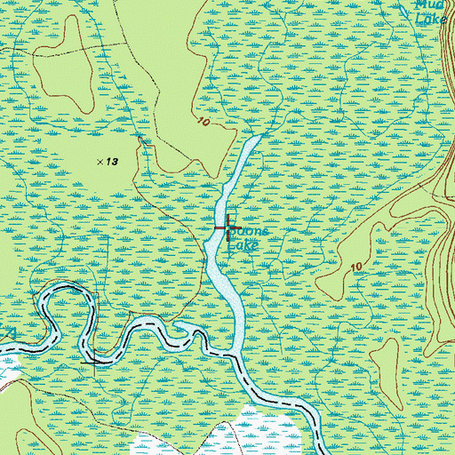 Topographic Map of Boons Lake, GA