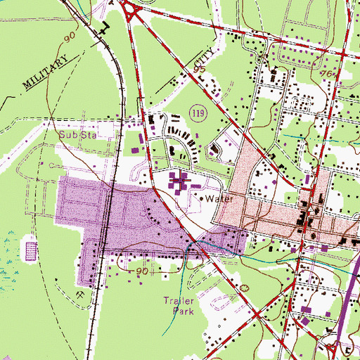 Topographic Map of Bradwell Institute, GA