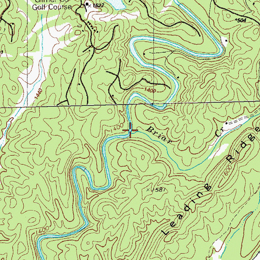 Topographic Map of Briar Creek, GA