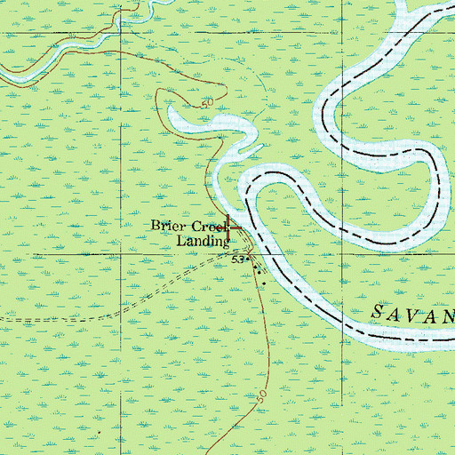 Topographic Map of Brier Creek, GA