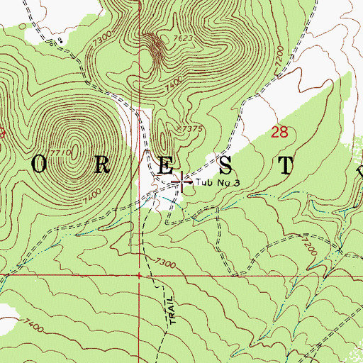 Topographic Map of Tub Number Three, AZ