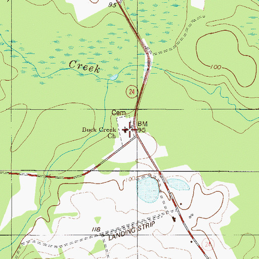 Topographic Map of Buck Creek Church, GA