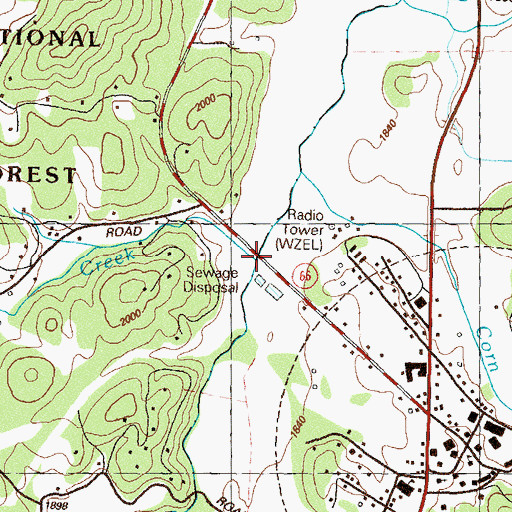 Topographic Map of Byers Creek, GA