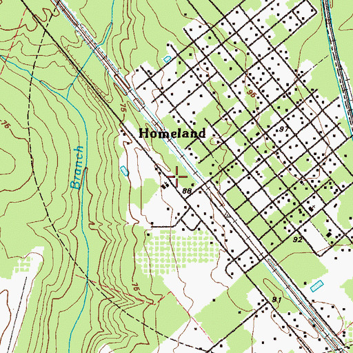 Topographic Map of Calvary Church, GA