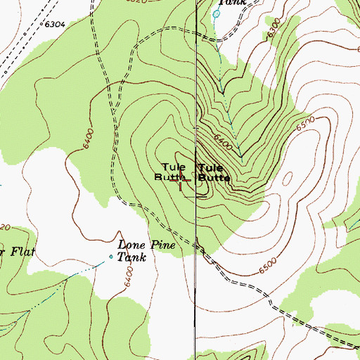 Topographic Map of Tule Butte, AZ