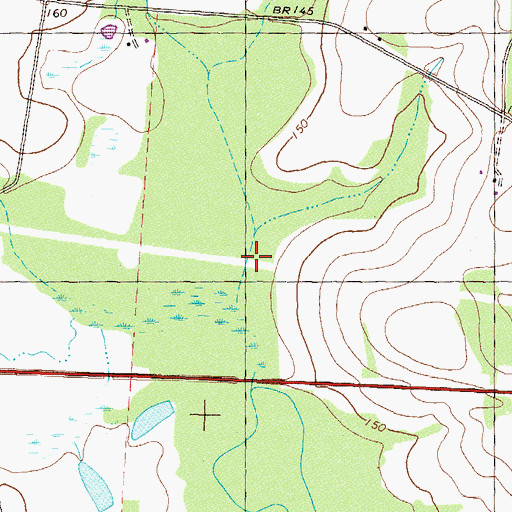 Topographic Map of Carroll Branch, GA