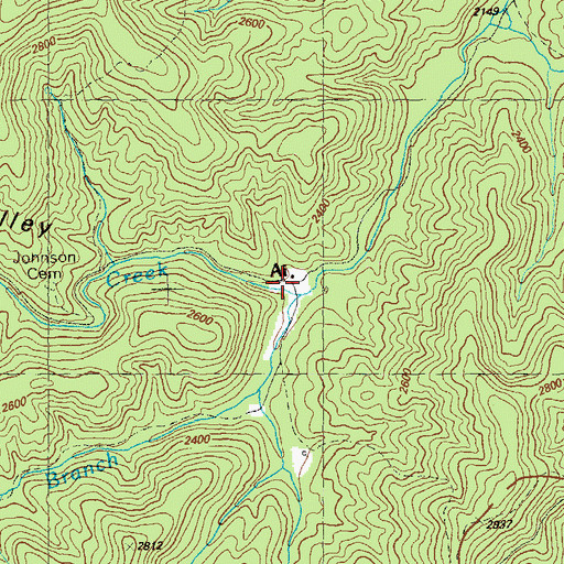 Topographic Map of Cashes Valley, GA