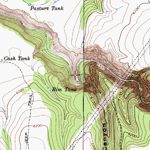 Topographic Map of Tule Canyon, AZ