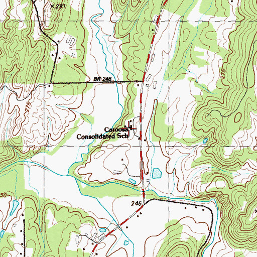 Topographic Map of Catoosa School, GA