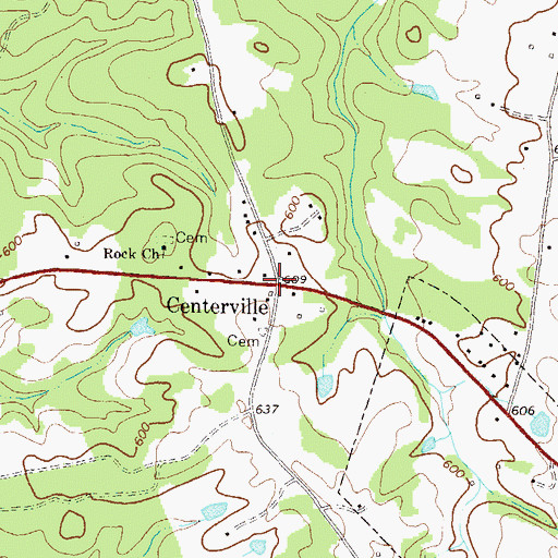 Topographic Map of Centerville, GA