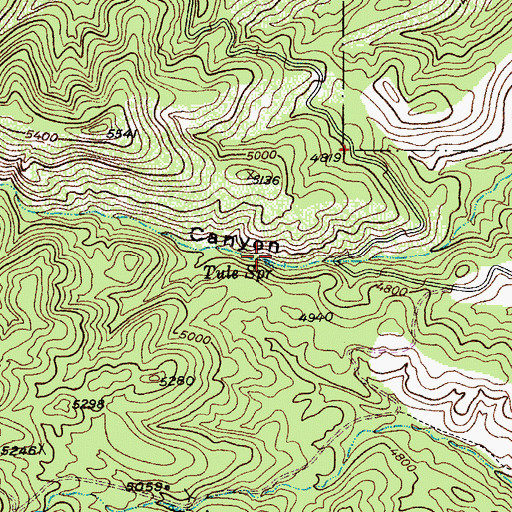 Topographic Map of Tule Spring, AZ