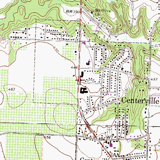 Topographic Map of Centerville, GA