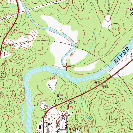 Topographic Map of Centralhatchee Creek, GA