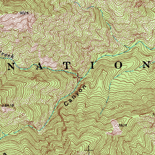 Topographic Map of Crazy Horse Creek, AZ