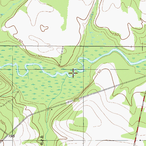 Topographic Map of Chandlers Branch, GA