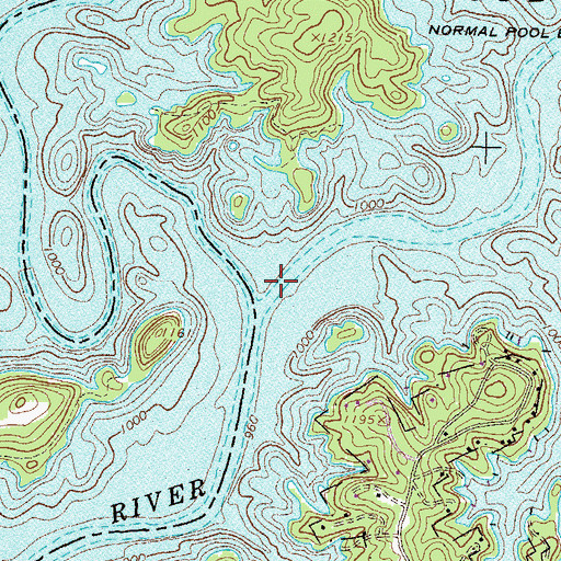 Topographic Map of Chestatee River, GA