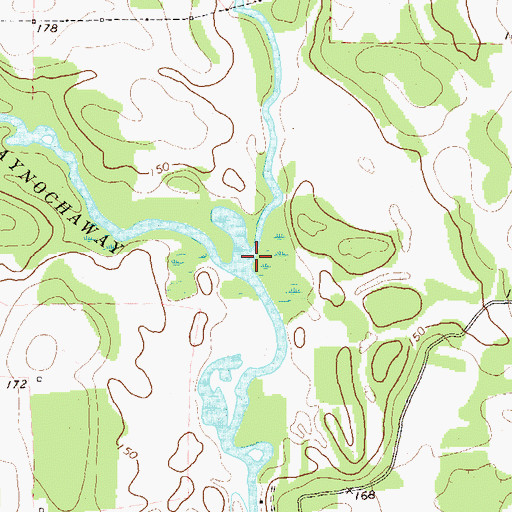 Topographic Map of Chickasawhatchee Creek, GA