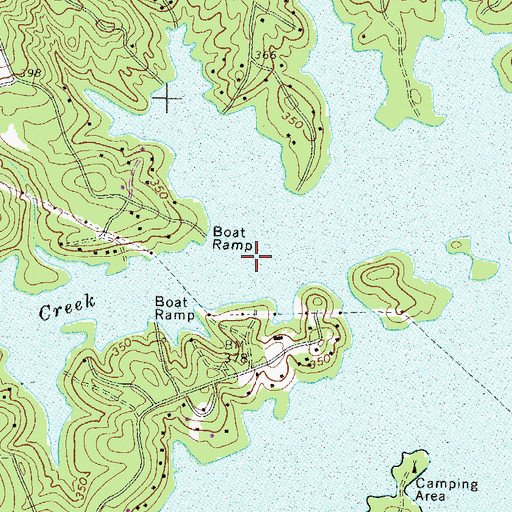 Topographic Map of Chigoe Creek, GA