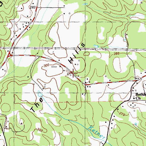 Topographic Map of Christian Home Church, GA