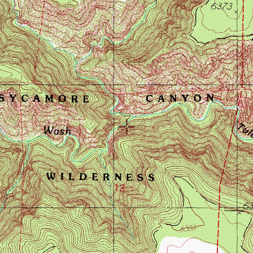 Topographic Map of Tule Tank Wash, AZ