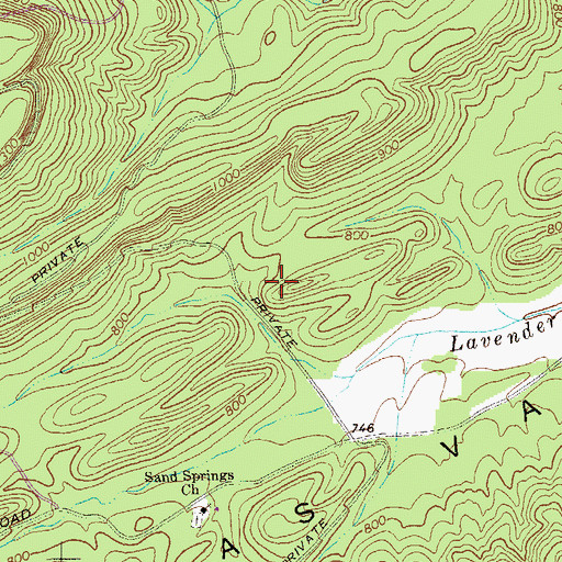 Topographic Map of Chubb Chapel, GA