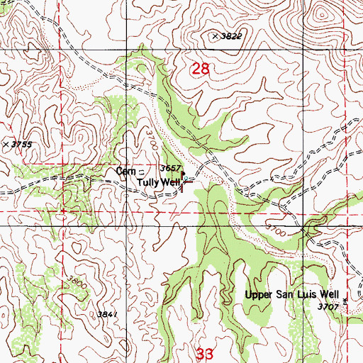 Topographic Map of Tully Well, AZ