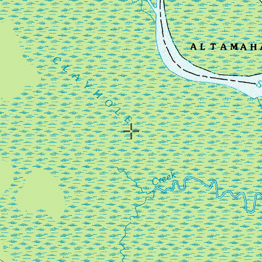 Topographic Map of Clayhole Swamp, GA