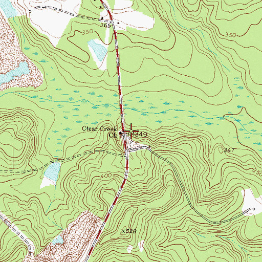Topographic Map of Clear Creek Church, GA