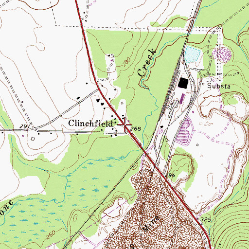 Topographic Map of Clinchfield, GA