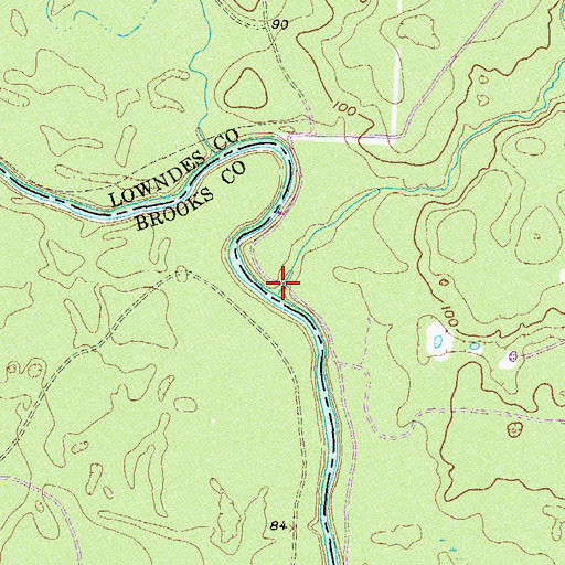 Topographic Map of Clyatt Mill Creek, GA