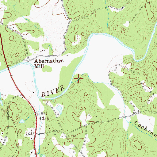 Topographic Map of Cochran Creek, GA