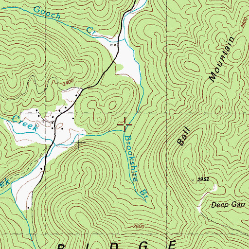 Topographic Map of Cochran Creek, GA