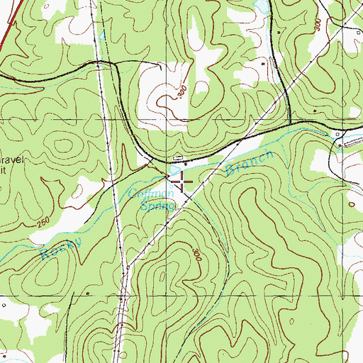 Topographic Map of Coffman Spring, GA