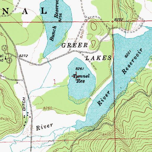 Topographic Map of Tunnel Reservoir, AZ