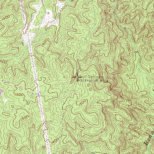Topographic Map of Cool Springs Recreation Area, GA