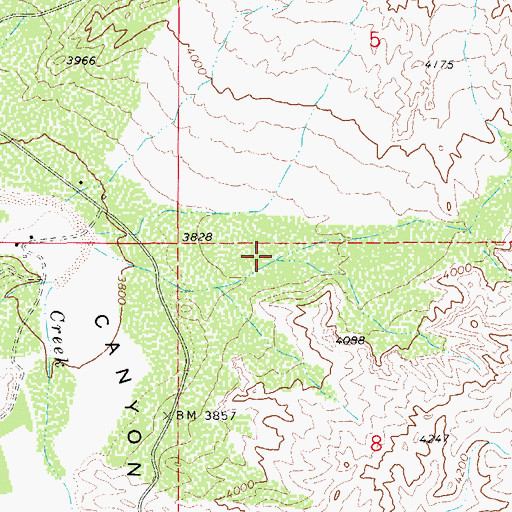 Topographic Map of Crazy Horse Wash, AZ