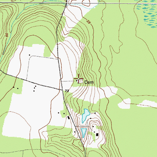 Topographic Map of Corinth Primitive Baptist Church, GA