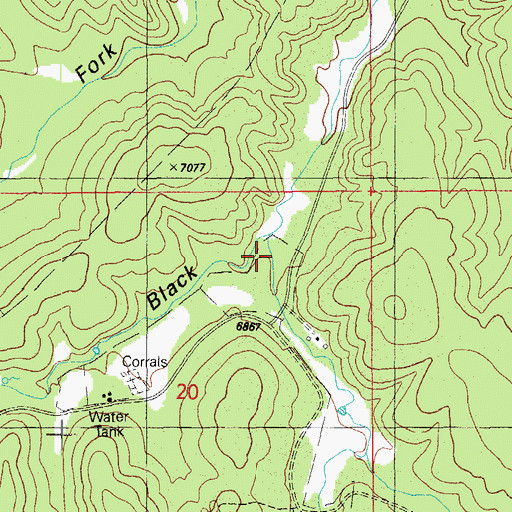 Topographic Map of Turkey Canyon, AZ