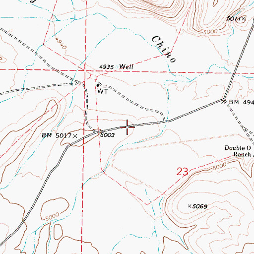 Topographic Map of Turkey Canyon, AZ