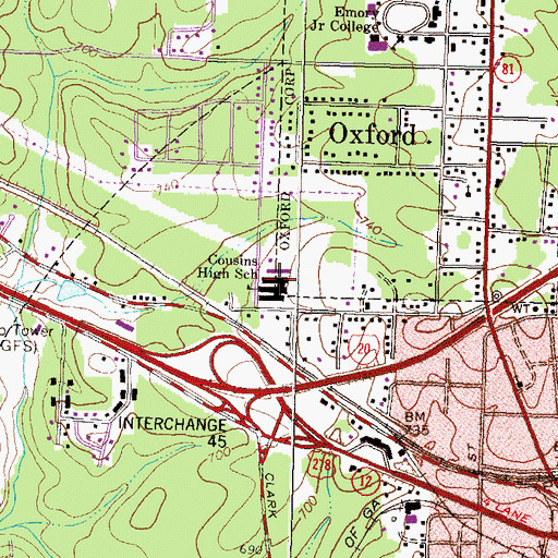 Topographic Map of Challenge Charter Academy, GA